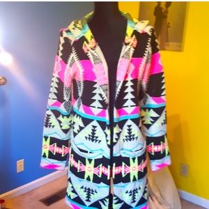 Lulumari Tribal Sweater Jacket with Hood
